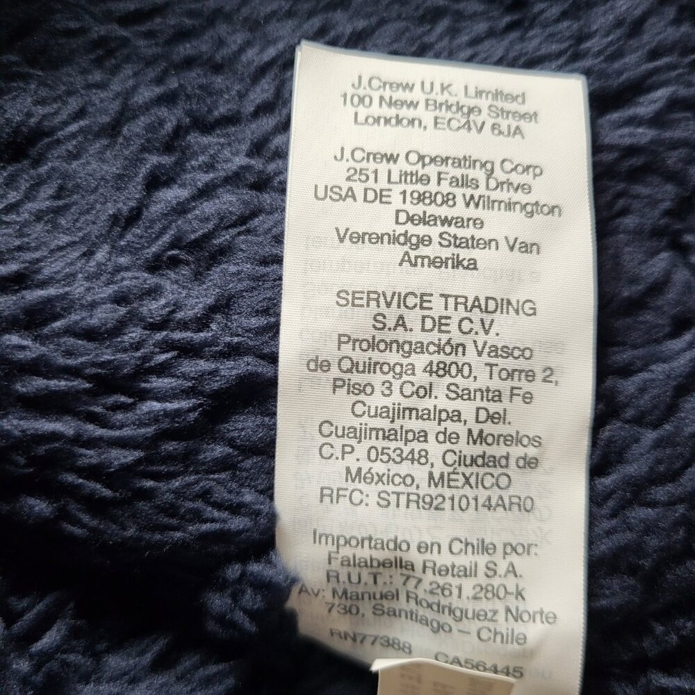 NWT Crewcuts J. Crew Girl's Cozy Fleece Pullover Quarter Zip Top - Picture 4 of 5